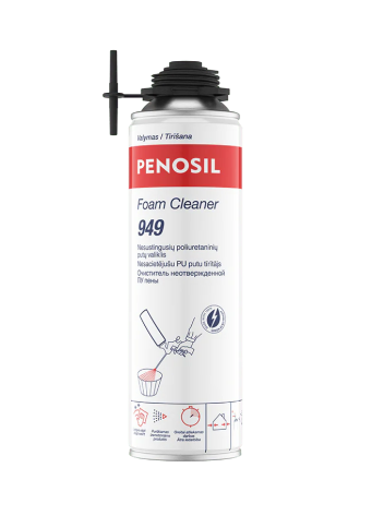 PENOSIL Foam Cleaner 949. Nesacietējušu celtniecības putu traipu tīrītājs.